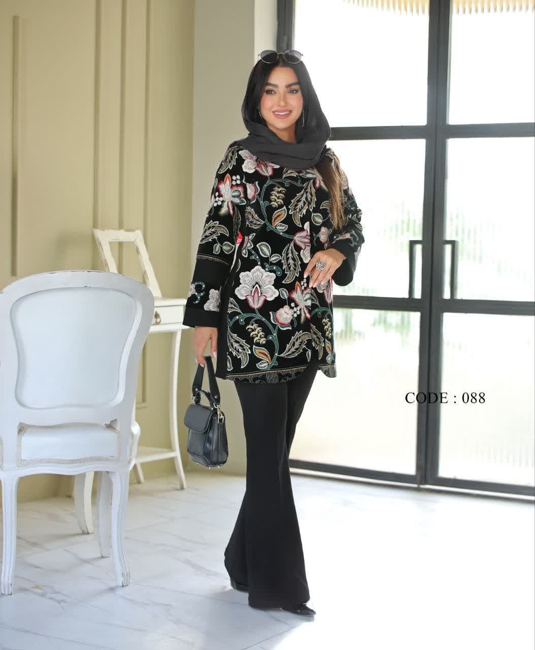 مانتو مجلسی سوزن دوزی ترک لندکد088